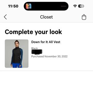 lululemon athletica Black Down for It All Vest